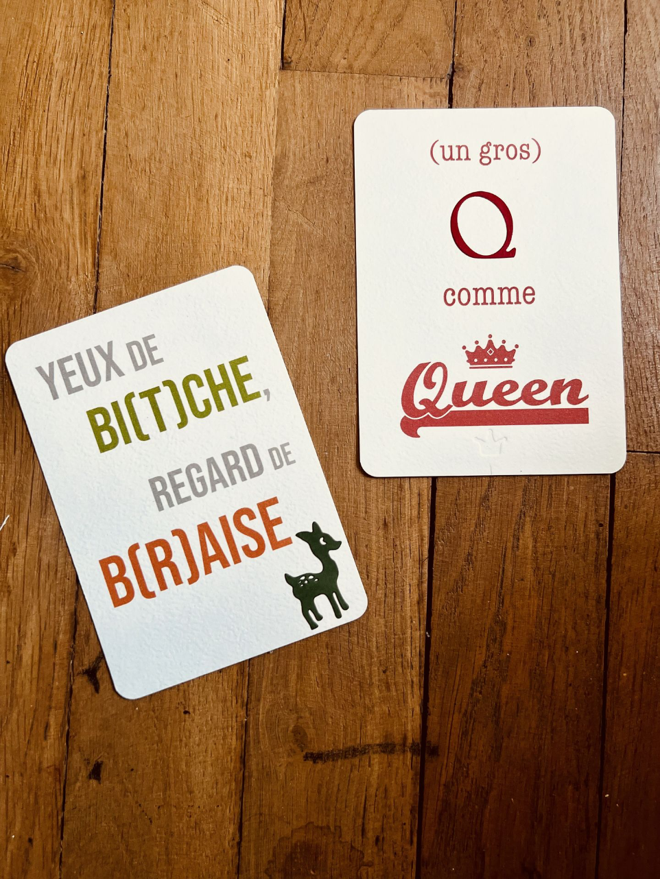 Cartes insolentes queen et biche