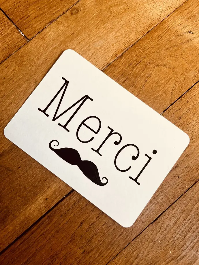 Carte A6 merci
