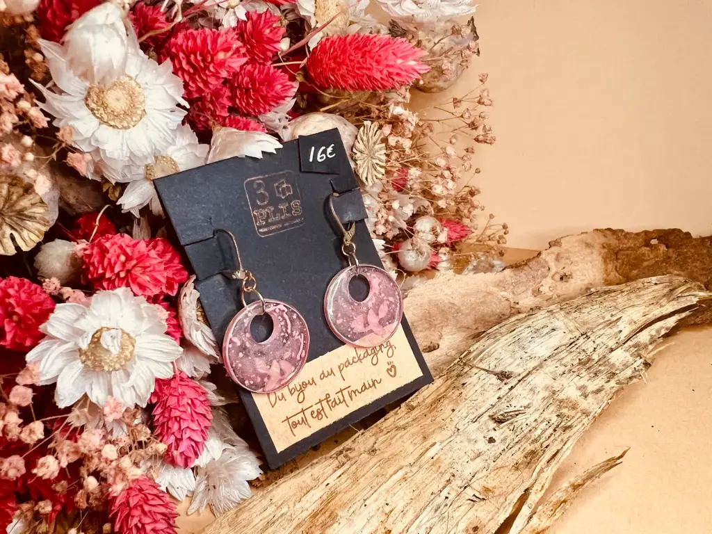 Boucles d'oreilles "roses"