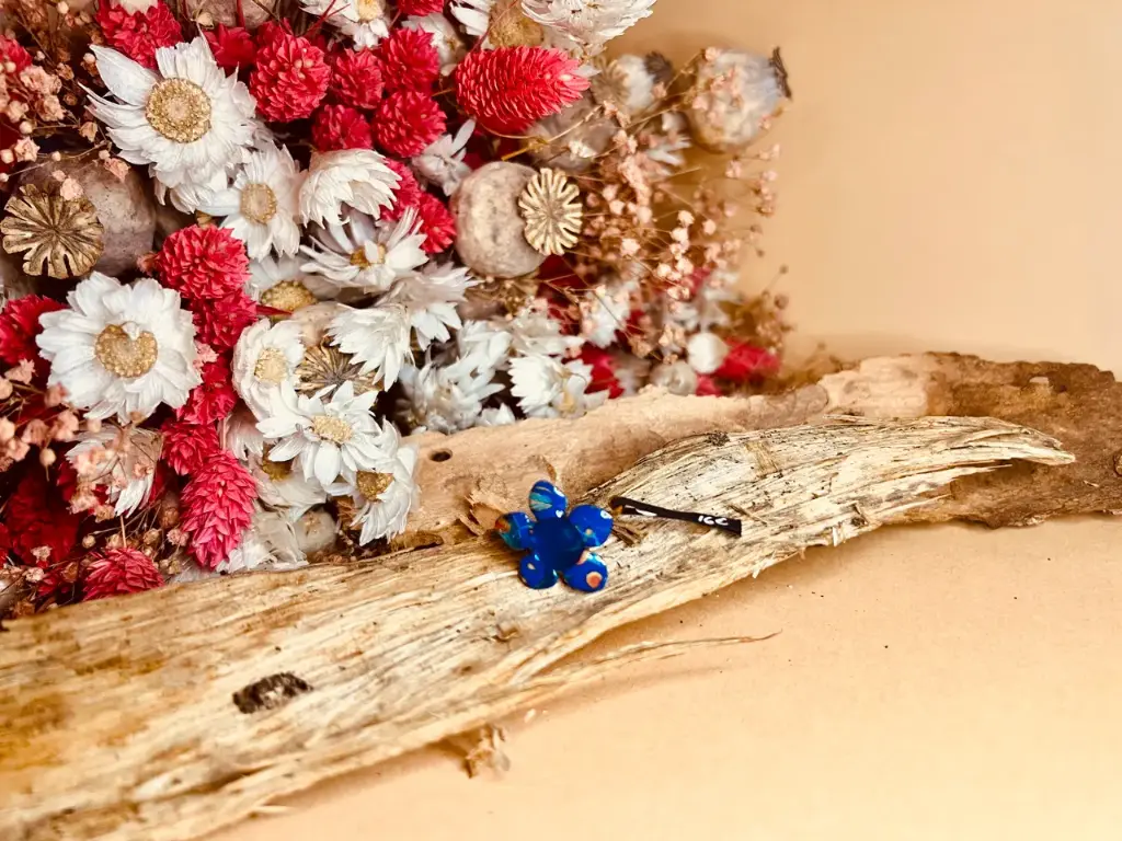 Bague "fleur bleue"